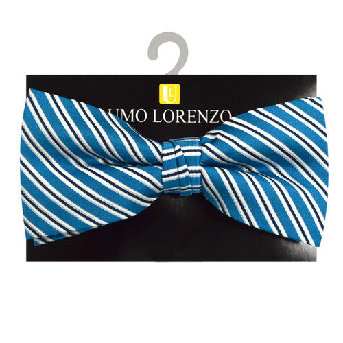 Blue Stripe Bow Tie