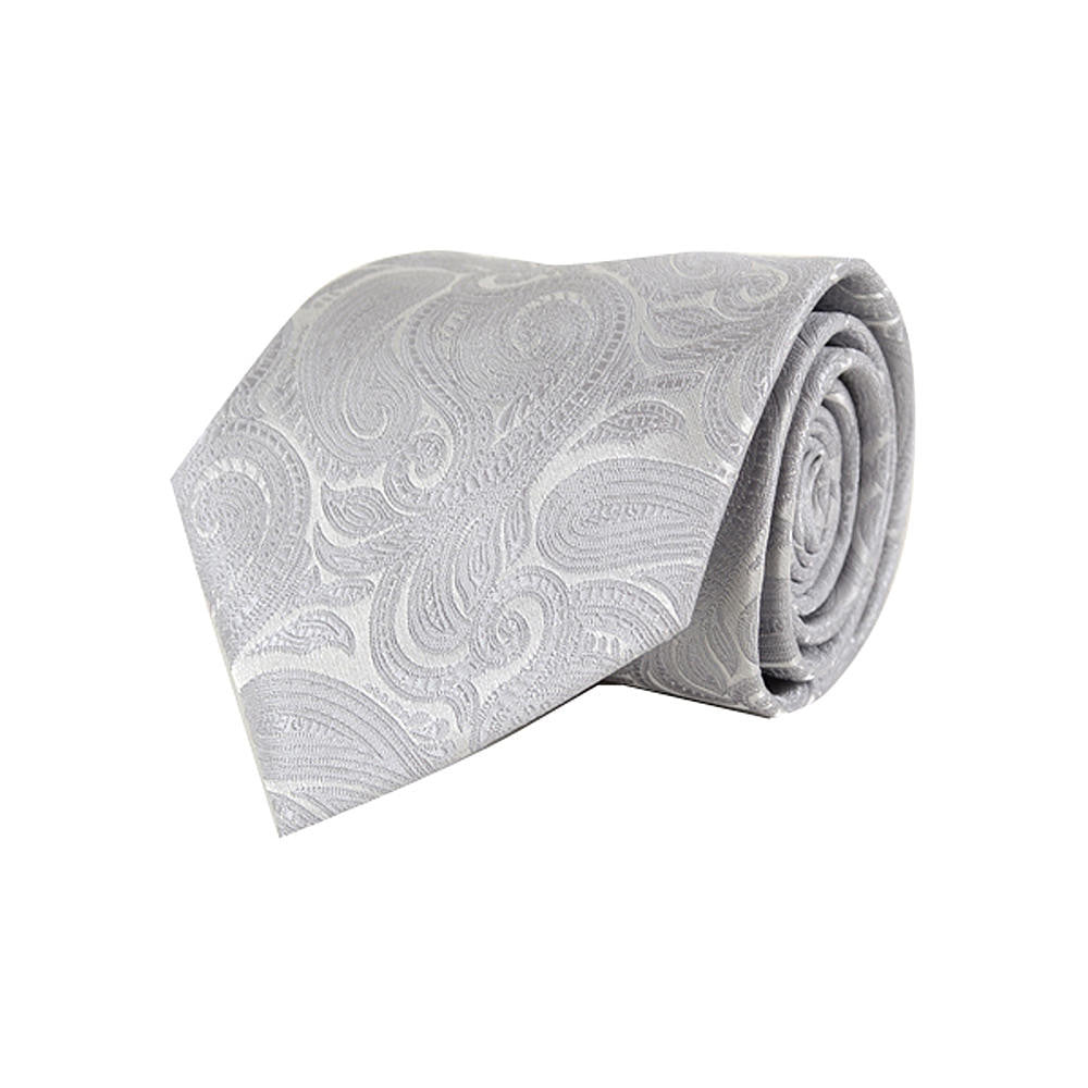 Silver Paisley Tie